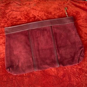 Vintage suede clutch